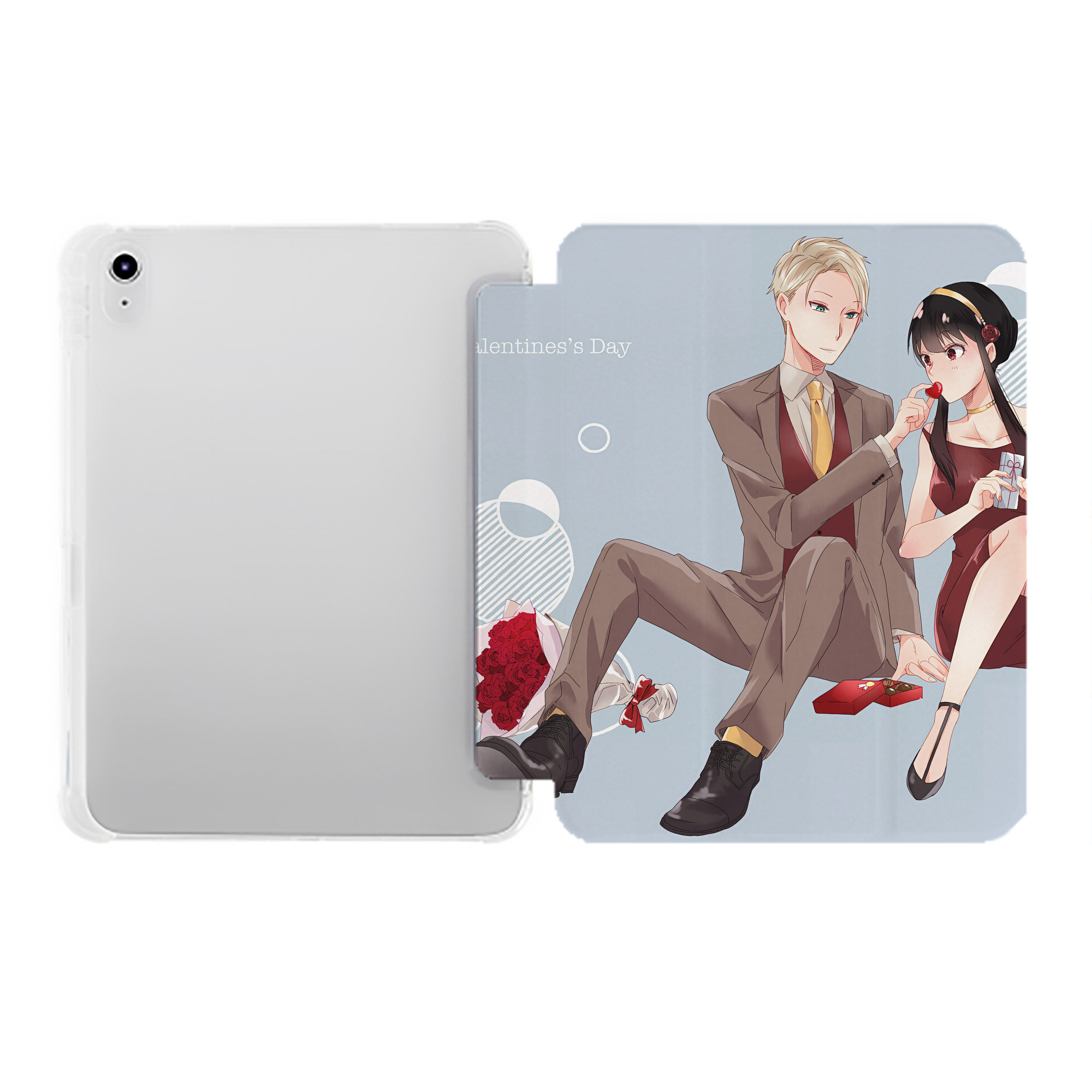 （画像用） SPY×FAMILY间谍家家酒 IPad ケース ペン収納付き 三つ折りスタンド PUレザー×シリコン 対応機種9.5/10.5/10.9インチ